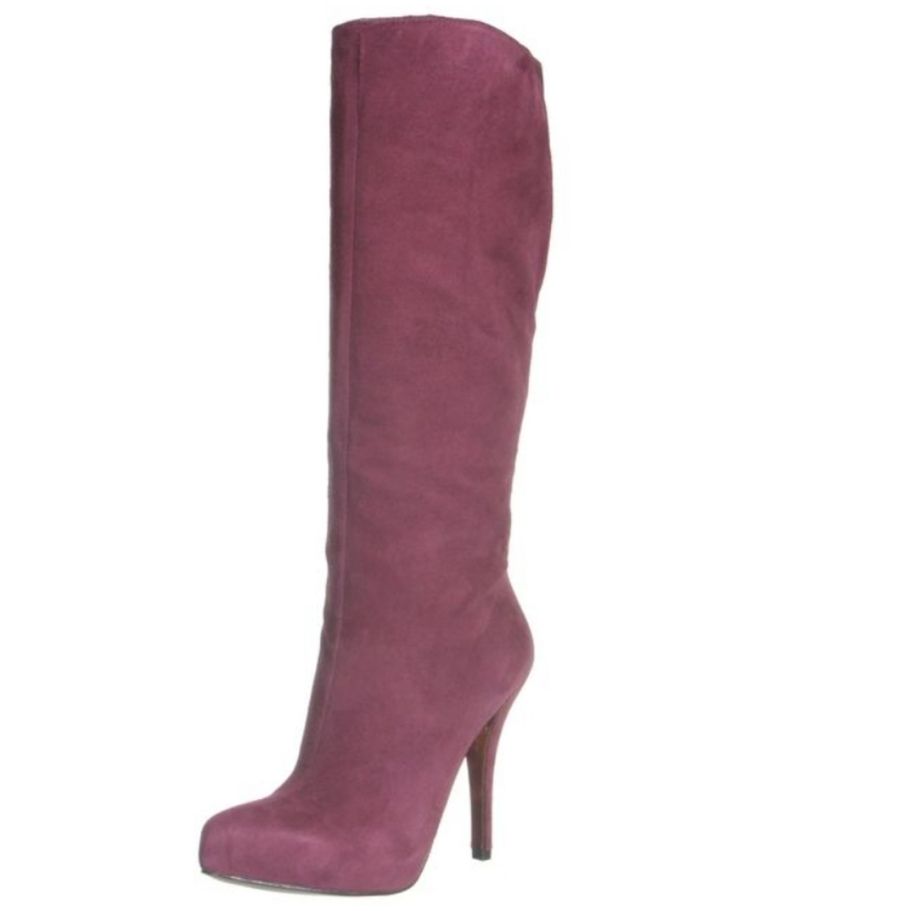 Enzo Angiolini NWT burgundy real leather elasticized calf  platform boot…